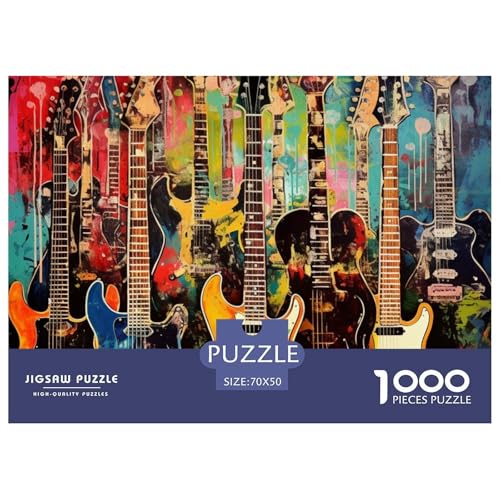 Gitarre Puzzles 1000 Teile Puzzles 70x50cm/1000pcs Für Erwachsene Und Kinder Stressabbau Spielzeug Kreative DIY Karton von NAOFEKUID