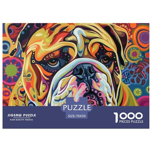 Groovy Bulldog Puzzles 1000 Teile Puzzle 70x50cm/1000pcs Für Erwachsene Und Kinder Pädagogisches Kreative DIY Karton von NAOFEKUID