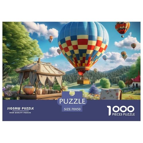 Heißluftballon Puzzle 1000 Teile Puzzle 70x50cm/1000pcs Für Erwachsene Kinder Pädagogisches Familienpuzzle DIY Karton von NAOFEKUID
