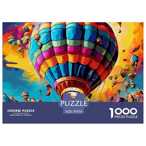 Heißluftballon Puzzle 1000 Teile Puzzle 70x50cm/1000pcs Für Erwachsene Kinder Pädagogisches Familienpuzzle DIY Karton von NAOFEKUID