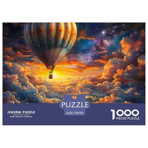 Heißluftballon Puzzle 1000 Teile Puzzles 70x50cm/1000pcs Für Erwachsene Kinder Stressabbau Spielzeug Kreative DIY Karton von NAOFEKUID