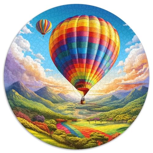 Heißluftballon Puzzles Rundes Puzzle 1000 Teile Circular Puzzles 1000pcs (67.5x67.5cm) Für Erwachsene Kinder Stressabbau Spielzeug Kreative DIY Karton von NAOFEKUID
