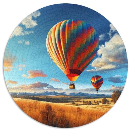 Heißluftballon Puzzles Rundes Puzzle 1000 Teile Circular Puzzles 1000pcs (67.5x67.5cm) Für Erwachsene Und Kinder Stressabbau Spielzeug Kreative DIY Karton von NAOFEKUID