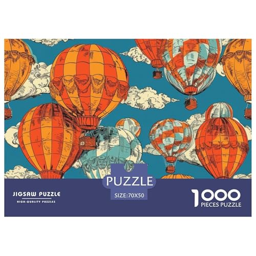 Heißluftballons Puzzle 1000 Teile Puzzle 70x50cm/1000pcs Für Erwachsene Kinder Pädagogisches Familienpuzzle DIY Karton von NAOFEKUID
