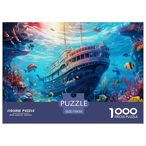 Meeresboden eine Schule der Fische Puzzles 1000 Teile Puzzle 70x50cm/1000pcs Für Erwachsene Kinder Pädagogisches Kreative DIY Karton von NAOFEKUID