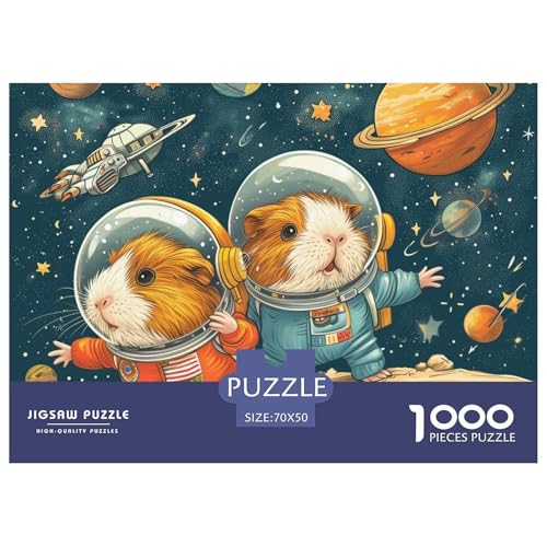 Meeresschweine Weltraum erkunden Puzzles 1000 Teile Puzzles 70x50cm/1000pcs Für Erwachsene Kinder Pädagogisches Familienpuzzle DIY Karton von NAOFEKUID