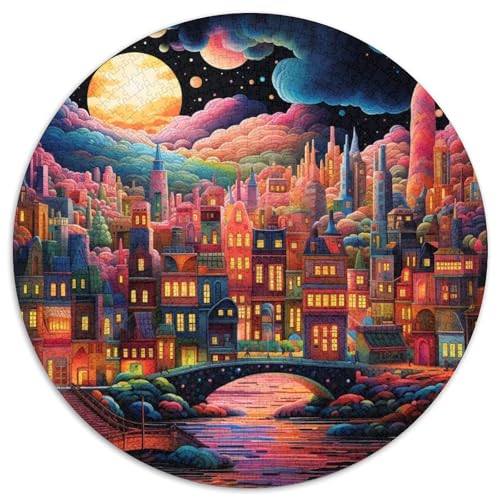 Mondstadt Puzzle Rund Puzzles 1000 Teile Circular Puzzles 1000pcs (67.5x67.5cm) Für Erwachsene Und Kinder Stressabbau Spielzeug Kreative DIY Karton von NAOFEKUID