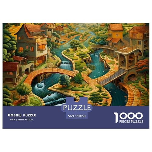 Paradies Puzzle 1000 Teile Puzzles 70x50cm/1000pcs Für Erwachsene Kinder Stressabbau Spielzeug Familienpuzzle DIY Karton von NAOFEKUID
