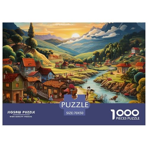 Paradies Puzzle 1000 Teile Puzzles 70x50cm/1000pcs Für Erwachsene Kinder Stressabbau Spielzeug Familienpuzzle DIY Karton von NAOFEKUID