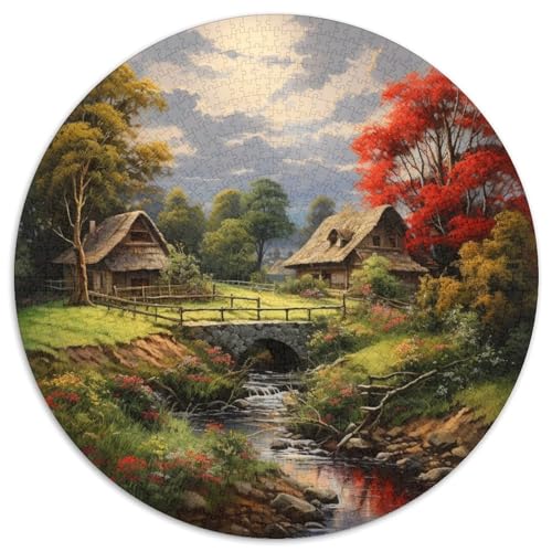 Paradies Puzzle Rund Puzzles 1000 Teile Circular Puzzles 1000pcs (67.5x67.5cm) Für Erwachsene Kinder Stressabbau Spielzeug Familienpuzzle DIY Karton von NAOFEKUID