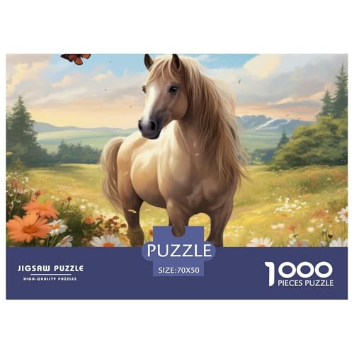 Pferd Puzzle 1000 Teile Puzzle 70x50cm/1000pcs Für Erwachsene Kinder Stressabbau Spielzeug Kreative DIY Karton von NAOFEKUID