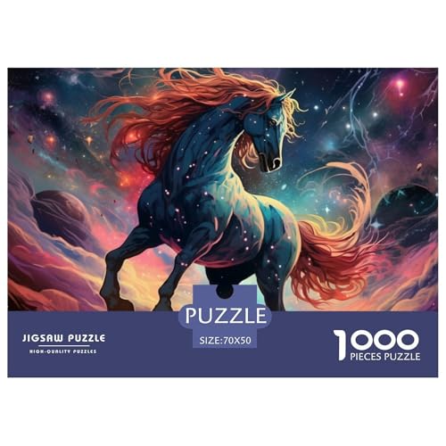 Pferd Puzzles 1000 Teile Puzzle 70x50cm/1000pcs Für Erwachsene Und Kinder Pädagogisches Familienpuzzle DIY Karton von NAOFEKUID