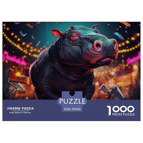 Schöner Hippo Puzzles 1000 Teile Puzzle 70x50cm/1000pcs Für Erwachsene Und Kinder Pädagogisches Kreative DIY Karton Schöner Hippo Puzzles 1000 Teile Puzzle 70x50cm/1000pcs Für Erwachsene Und Kinder Pädagogisches Kreative DIY Karton von NAOFEKUID