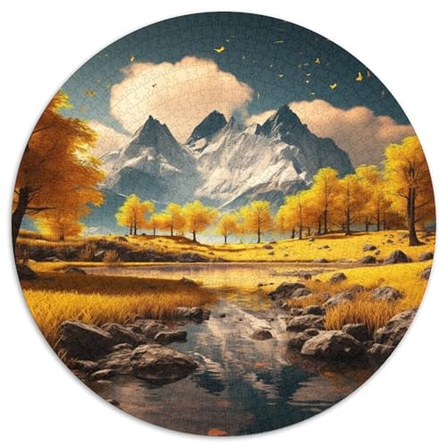 Seen Puzzles Rundes Puzzle 1000 Teile Circular Puzzles 1000pcs (67.5x67.5cm) Für Erwachsene Und Kinder Stressabbau Spielzeug Familienpuzzle DIY Karton von NAOFEKUID