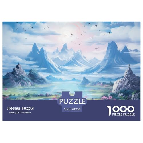 Seen and Snowy Mountains Puzzles 1000 Teile Puzzle 70x50cm/1000pcs Für Erwachsene Kinder Stressabbau Spielzeug Kreative DIY Karton von NAOFEKUID