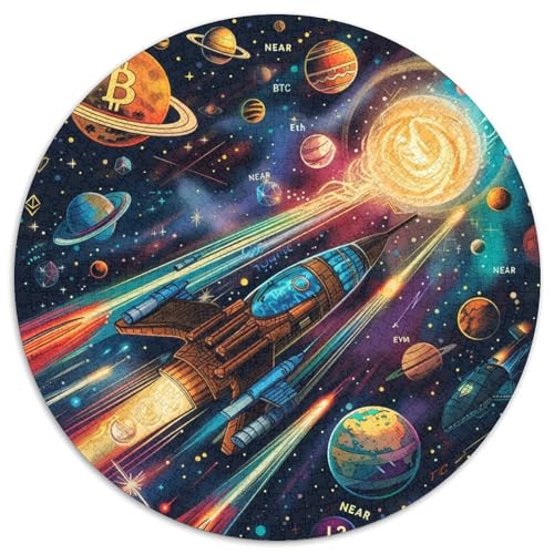 Traumsraum Puzzle Rund Puzzles 1000 Teile Circular Puzzle 1000pcs (67.5x67.5cm) Für Erwachsene Kinder Stressabbau Spielzeug Familienpuzzle DIY Karton von NAOFEKUID