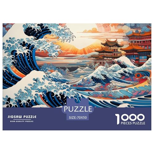 Wellen im japanischen Stil Puzzle 1000 Teile Puzzles 70x50cm/1000pcs Für Erwachsene Und Kinder Stressabbau Spielzeug Kreative DIY Karton Wellen im japanischen Stil Puzzle 1000 Teile Puzzles 70x50cm/1000pcs Für Erwachsene Und Kinder Stressabbau Spielzeug Kreative DIY Karton von NAOFEKUID