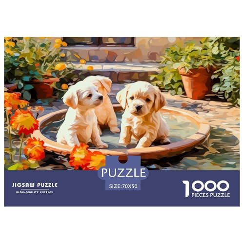 Welpen Puzzles 1000 Teile Puzzles 70x50cm/1000pcs Für Erwachsene Kinder Pädagogisches Kreative DIY Karton von NAOFEKUID