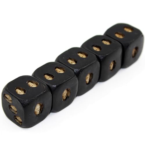 5pcs schwarzer Schädel Würfel grinsend Schädel Deluxe Teufel Poker Würfel Gothic Gambling Tower mit Death Halloween Dekor von NASSMOSSE
