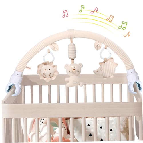 Baby Kinderwagen Spielzeug, weiches Wattebuchsauto -Sitzspielzeug mit niedlichen abnehmbaren Anhängern, quietschende frühe pädagogische sensorische Babygeschenke für Auto, Krippe, Zuhause, Bär Baby Kinderwagen Spielzeug, weiches Wattebuchsauto -Sitzspielzeug mit niedlichen abnehmbaren Anhängern, quietschende frühe pädagogische sensorische Babygeschenke für Auto, Krippe, Zuhause, Bär von NASSMOSSE