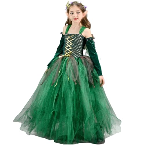 NASSMOSSE 1 Set Fairy Kostüm für Mädchen, elegante mysteriöse Modegrüne Halloween -Kostüme, langes Feen -Cosplay -Abendkleid, xl NASSMOSSE 1 Set Fairy Kostüm für Mädchen, elegante mysteriöse Modegrüne Halloween -Kostüme, langes Feen -Cosplay -Abendkleid, xl von NASSMOSSE