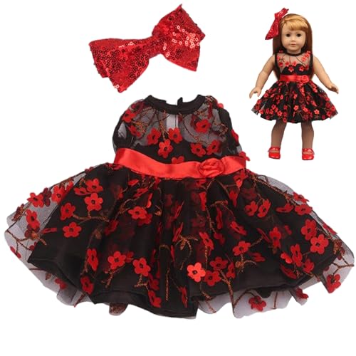 NASSMOSSE 18-Zoll-Puppenbekleidung für Mädchen..Schwarzes Spitzenkleid, Elegantes Kleid mit Haarband und Accessoires für Mädchen Schwarze Stoffpuppen. NASSMOSSE 18-Zoll-Puppenbekleidung für Mädchen..Schwarzes Spitzenkleid, Elegantes Kleid mit Haarband und Accessoires für Mädchen Schwarze Stoffpuppen. von NASSMOSSE