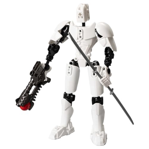 NASSMOSSE Action Figure with Arms ABS 3D Printed Action Figure Multi-jointed Poseable Figure Collectible DIY Mechanical 20.1 cm Action Figure, White von NASSMOSSE
