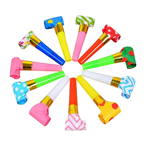 NASSMOSSE Blowouts Noisemakers, 30pcs Party Hörner pfeift zur Geburtstagsfeier (zufällige Farbe) von NASSMOSSE