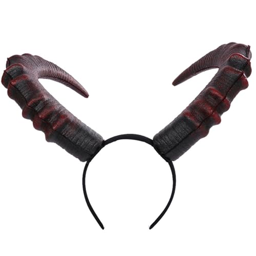 NASSMOSSE Dämonhörner Stirnband Realistisches Gothic Devil Horns Stirnband mit abnehmbaren und verstellbaren Hörnern Leichtes PU -Hörner Stirnband für Cosplay, Halloween Halloween Dekor NASSMOSSE Dämonhörner Stirnband Realistisches Gothic Devil Horns Stirnband mit abnehmbaren und verstellbaren Hörnern Leichtes PU -Hörner Stirnband für Cosplay, Halloween Halloween Dekor von NASSMOSSE