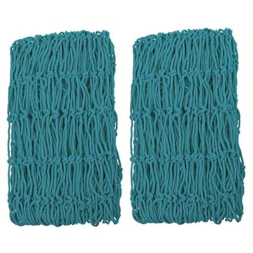 NASSMOSSE Fischnetzdekorationen 2pcs 39x78in Mediterrane Fishing Net Decor Hawaiian Decorative Fishing Seil Netzdekorationen für nautische Themen oder Piratenparty, Geburtstag (See Blau) von NASSMOSSE