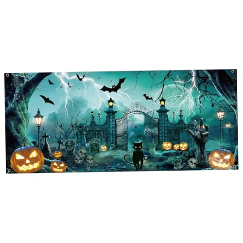 NASSMOSSE Halloween Garagentor Banner 16x7ft Friedhof Hintergrund NASSMOSSE Halloween Garagentor Banner 16x7ft Friedhof Hintergrund von NASSMOSSE