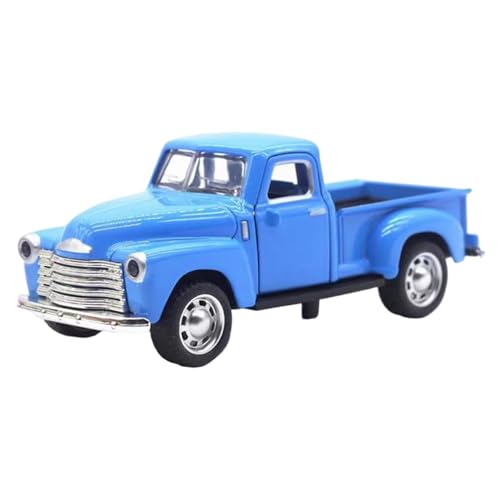 NASSMOSSE Little Blue Truck Spielzeug, zurückziehen Vintage -Spielzeug -Pickup mit Eröffnungstür, Legierung Kleiner Modellautos für Heimkabinettschrank Bücherregal von NASSMOSSE