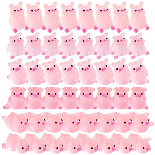 NASSMOSSE Mini Pigs 100pcs 6 Stil entzückender Glühen in den dunklen Mini -Harz -Schweinen Dekorative Miniaturharztiere für Tischplatten, Bonsai, Topfpflanze, Puppenhaus NASSMOSSE Mini Pigs 100pcs 6 Stil entzückender Glühen in den dunklen Mini -Harz -Schweinen Dekorative Miniaturharztiere für Tischplatten, Bonsai, Topfpflanze, Puppenhaus von NASSMOSSE