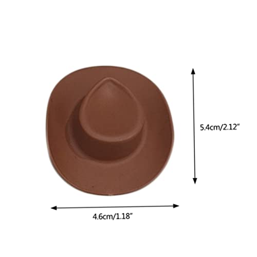 NASSMOSSE Miniaturparty Hut Plastik Mini Cowboy Hut niedlich Mini für Puppenverkleidungskuchen -Dekor Party Accessoire 50pcs 5.4x4, 6 cm von NASSMOSSE
