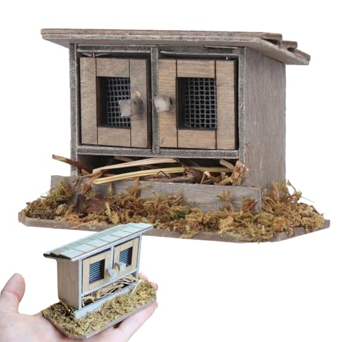 NASSMOSSE Miniaturpuppenhauszubehör, simuliertes Hühnchennest 1:12 Puppenhauszubehör, Holzmini House für DIY Doll Garden Yard Dekoration NASSMOSSE Miniaturpuppenhauszubehör, simuliertes Hühnchennest 1:12 Puppenhauszubehör, Holzmini House für DIY Doll Garden Yard Dekoration von NASSMOSSE