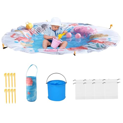 NASSMOSSE Strandpool für Kleinkind, 4, 6 Fuß tragbarer Cartoon Round Beach Puddle Pool Kleinkind mit Eimer- und Aufbewahrungstaschen und Bodennägeln, tragen resistent für Jungen Mädchen NASSMOSSE Strandpool für Kleinkind, 4, 6 Fuß tragbarer Cartoon Round Beach Puddle Pool Kleinkind mit Eimer- und Aufbewahrungstaschen und Bodennägeln, tragen resistent für Jungen Mädchen von NASSMOSSE