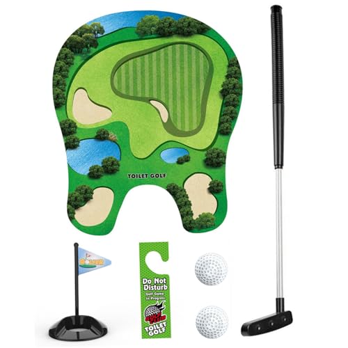 NASSMOSSE Toilettengolfspiel, 1 Set Minigolfspiel, Funny Vaters Day Geschenke für Männer, Ehemann, Freund NASSMOSSE Toilettengolfspiel, 1 Set Minigolfspiel, Funny Vaters Day Geschenke für Männer, Ehemann, Freund von NASSMOSSE