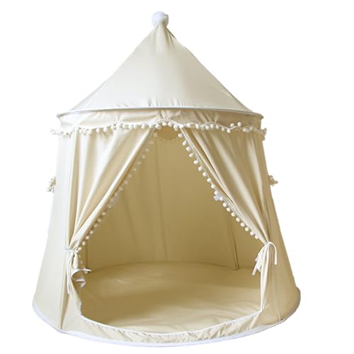 Teepee Zelt für Kinder, 51 x 43 Zoll faltbares Kinderzelt innen mit Fenster- und Krawattenseil, Soft Comfort Playhouse für Mädchen, Jungen Teepee Zelt für Kinder, 51 x 43 Zoll faltbares Kinderzelt innen mit Fenster- und Krawattenseil, Soft Comfort Playhouse für Mädchen, Jungen von NASSMOSSE