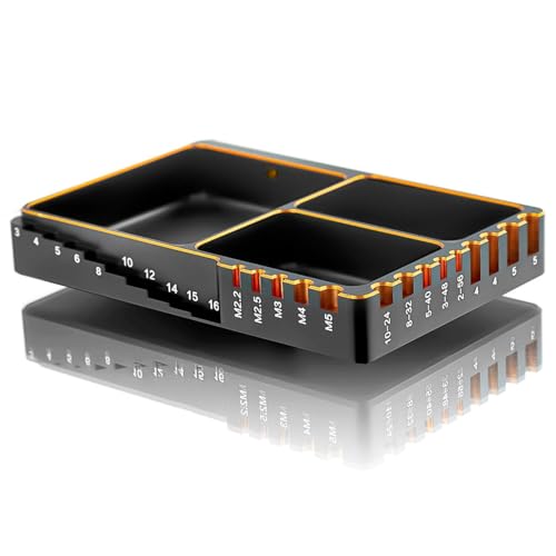 Aluminium-Schraubenablage, Reparaturwerkzeug für RC Axial für Traxxas HSP für Tamiya Zubehör, 12 x 8 cm Aluminium-Schraubenablage, Reparaturwerkzeug für RC Axial für Traxxas HSP für Tamiya Zubehör, 12 x 8 cm von NATEFEMIN