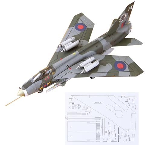 NATEFEMIN 1:33 Paper British F Mk.6 Fighter Model Simulation Fighter Aviation Military Science Exhibition Model (Unassembled Kit) Display Model von NATEFEMIN