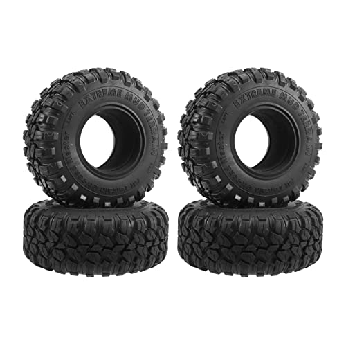 NATHA 4 StüCke 118 MM 2,2 Gummireifen Radreifen für 1/10 RC Crawler Auto Axial Wraith SCX10 Capra TRX4 TRX6 D90 von NATHA