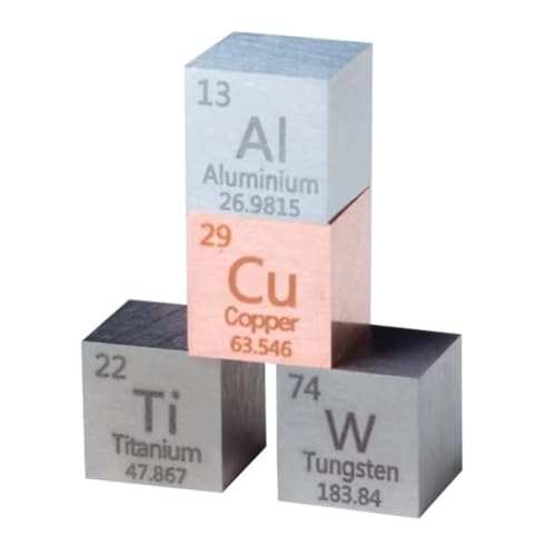 NATHA Element-Würfel-Set – 10 mm Element-Würfel Aus Aluminium, Kupfer, Wolfram, Metallwürfel für Sammlungen Des Periodensystems der Elemente, Einfach zu Verwenden NATHA Element-Würfel-Set – 10 mm Element-Würfel Aus Aluminium, Kupfer, Wolfram, Metallwürfel für Sammlungen Des Periodensystems der Elemente, Einfach zu Verwenden von NATHA