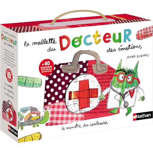 NATHAN - Der Koffer des Doktors der Emotionen – Positive Erziehung – Farbmonster – originelle Aktivitäten-Set – Lernen, mit Emotionen umzugehen – ab 3 Jahren von NATHAN