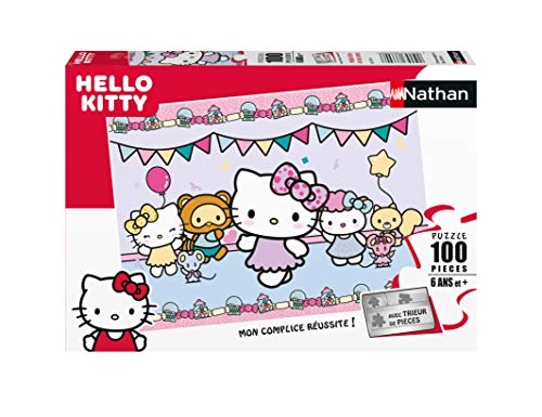 Nathan 4005556867738 Puzzle mit 100 Teilen – Hello Kitty und Seine Freunde Kinderpuzzle von NATHAN