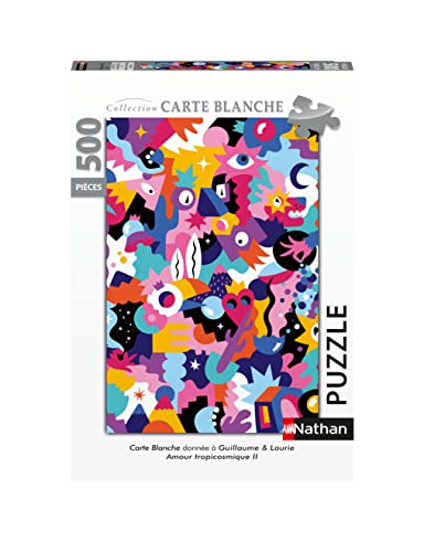 Nathan - Puzzle 500 Teile - Tropische Liebe II - Guillaume & Laurie - Erwachsene und Kinder ab 12 Jahren - Hochwertiges Puzzle - White Card Collection - 87320 von NATHAN