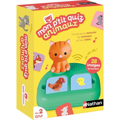 Nathan - Mein P' Quiz Tiere – Elektronisches Lernspiel – Lernen Sie Schreie, Babys und Tiere zu erkennen und zu kombinieren – Sprechen, Stellen Sie Fragen und beheben Sie alleine, ab 2 Jahren Nathan - Mein P' Quiz Tiere – Elektronisches Lernspiel – Lernen Sie Schreie, Babys und Tiere zu erkennen und zu kombinieren – Sprechen, Stellen Sie Fragen und beheben Sie alleine, ab 2 Jahren von NATHAN