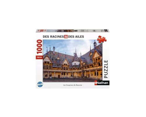 Nathan Puzzle mit 1000 Teilen – Die Hospize von Beaune – Erwachsene und Kinder ab 14 Jahren – Hochwertiges Puzzle – perfekte Integration – Sammlung der Wurzeln und Flügel – 12001536 von NATHAN