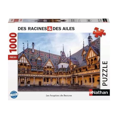 Nathan Puzzle mit 1000 Teilen – Die Abtei des Mont Saint-Michel – Erwachsene und Kinder ab 14 Jahren – Hochwertiges Puzzle – perfekte Integration – Sammlung der Wurzeln und Flügel – 12001535 von NATHAN