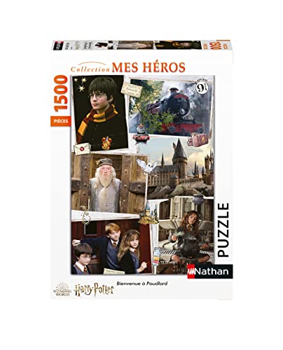 Nathan 87807 Puzzle 1500 Teile - Willkommen zu Hogwarts - Harry Potter - Erwachsene und Kinder ab 14 Jahren - Hochwertiges Puzzle - Kollektion Meine Helden - 87807 von NATHAN