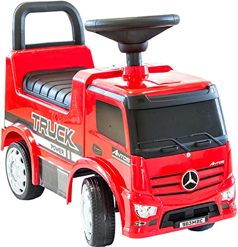 Rutscherauto Mercedes Antos, Babyrutscher mit Kunststoffrädern, Truck, LKW, Kinderfahrzeug Rutschauto von NATIV